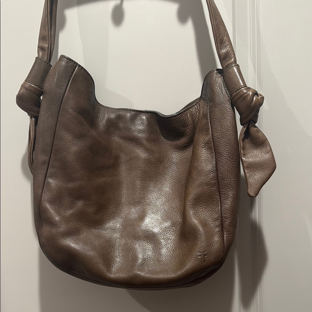 Frye Brown Leather Hobo Bag with Slouchy Design